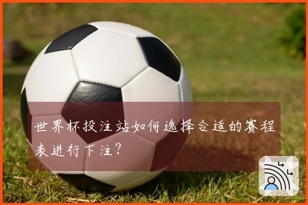 世界杯投注站如何选择合适的赛程表进行下注？